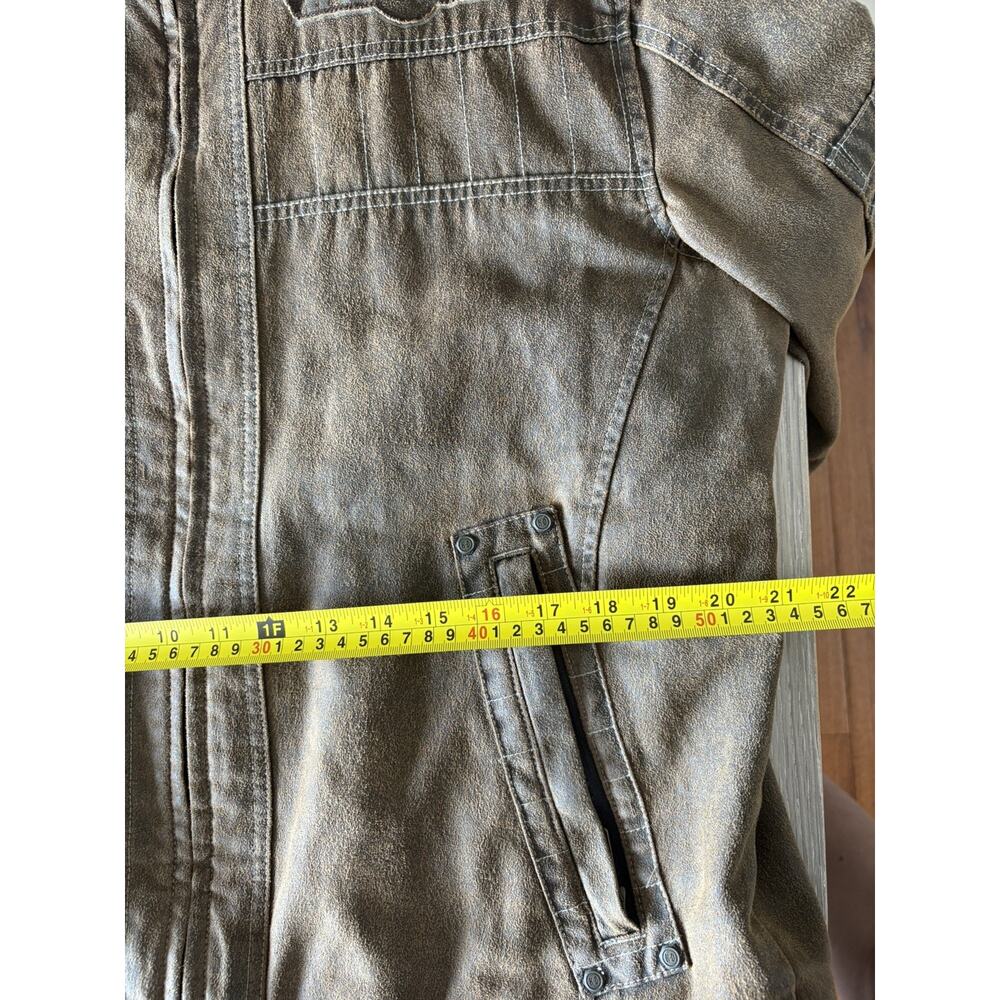 Vintage 1990s Harley Davidson Motorcycles jacket brown Military MC- M - Picture 10 of 12